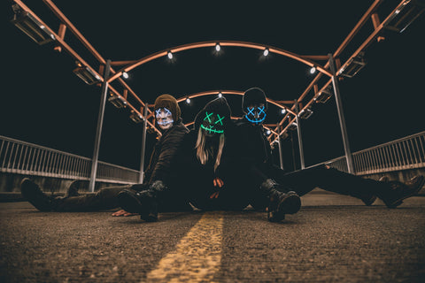 Halloween Party Cosplay LED Purge Mask - onlinemegasale.com