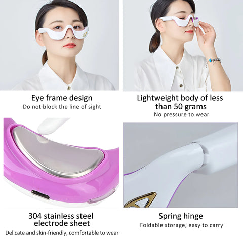 Dark Circle Removal, Hot Compress Eye Massager For Skin Rejuvenation - onlinemegasale.com