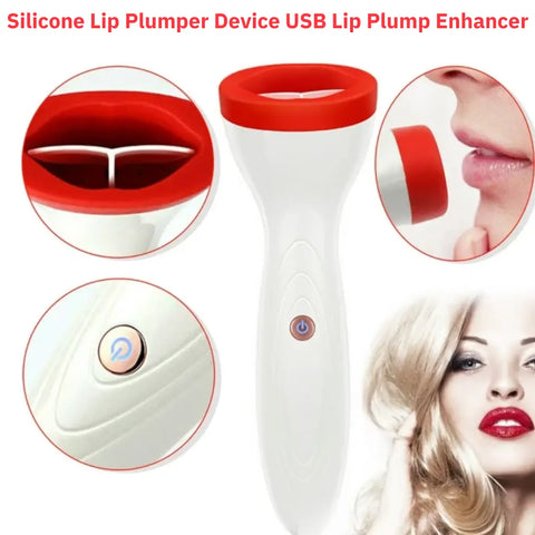 Silicone Lip Plumper Device USB Lip Plump Enhancer - onlinemegasale.com