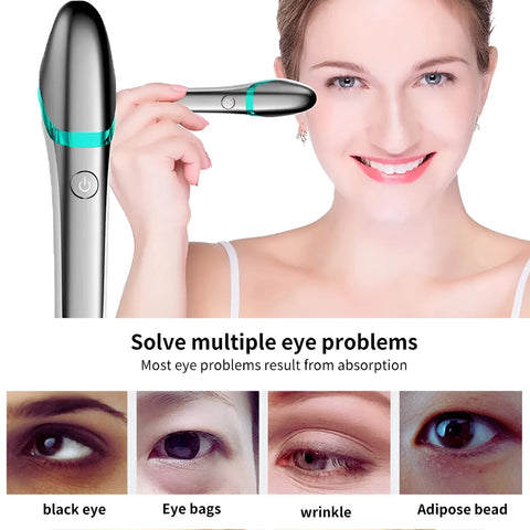 Eye Massager, Vibration Massage ABS Eye Massager Wand Promote Absorption For Dark Circles For Under Eye Bags - onlinemegasale.com
