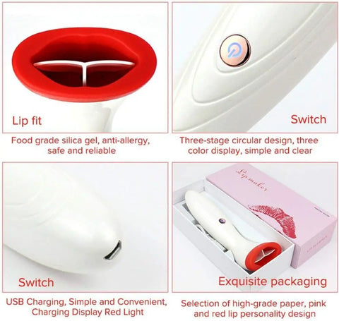 Silicone Lip Plumper Device USB Lip Plump Enhancer - onlinemegasale.com