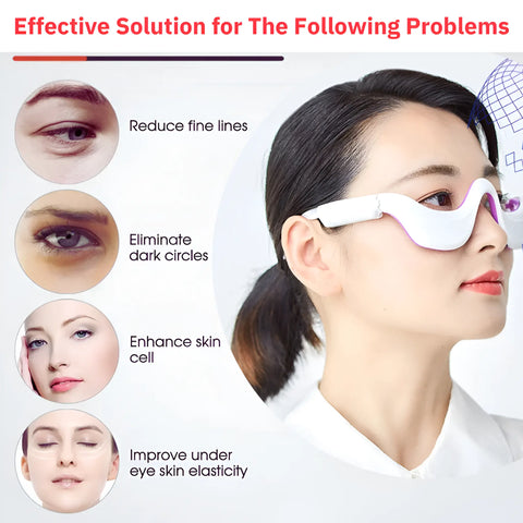 Dark Circle Removal, Hot Compress Eye Massager For Skin Rejuvenation - onlinemegasale.com