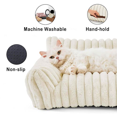 Luxury Cat Bed Sofa Winter Warm Nest Comfortable Plush - onlinemegasale.com