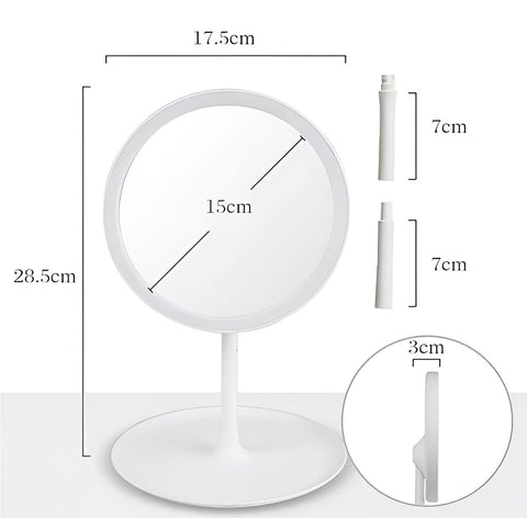 LED Makeup Mirror With Storage Tray - onlinemegasale.com