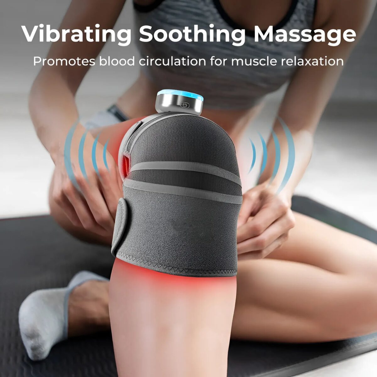 Infrared Knee Massager with Heating and Vibration for Knee Pain and Arthritis - onlinemegasale.com