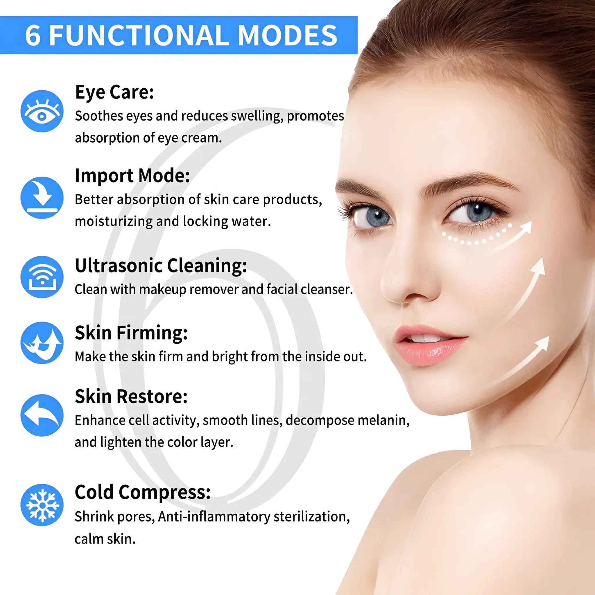 Facial Massager - EMS RF Beauty Instrument - Face Lifting Machine - Sonic Vibration Machine - onlinemegasale.com