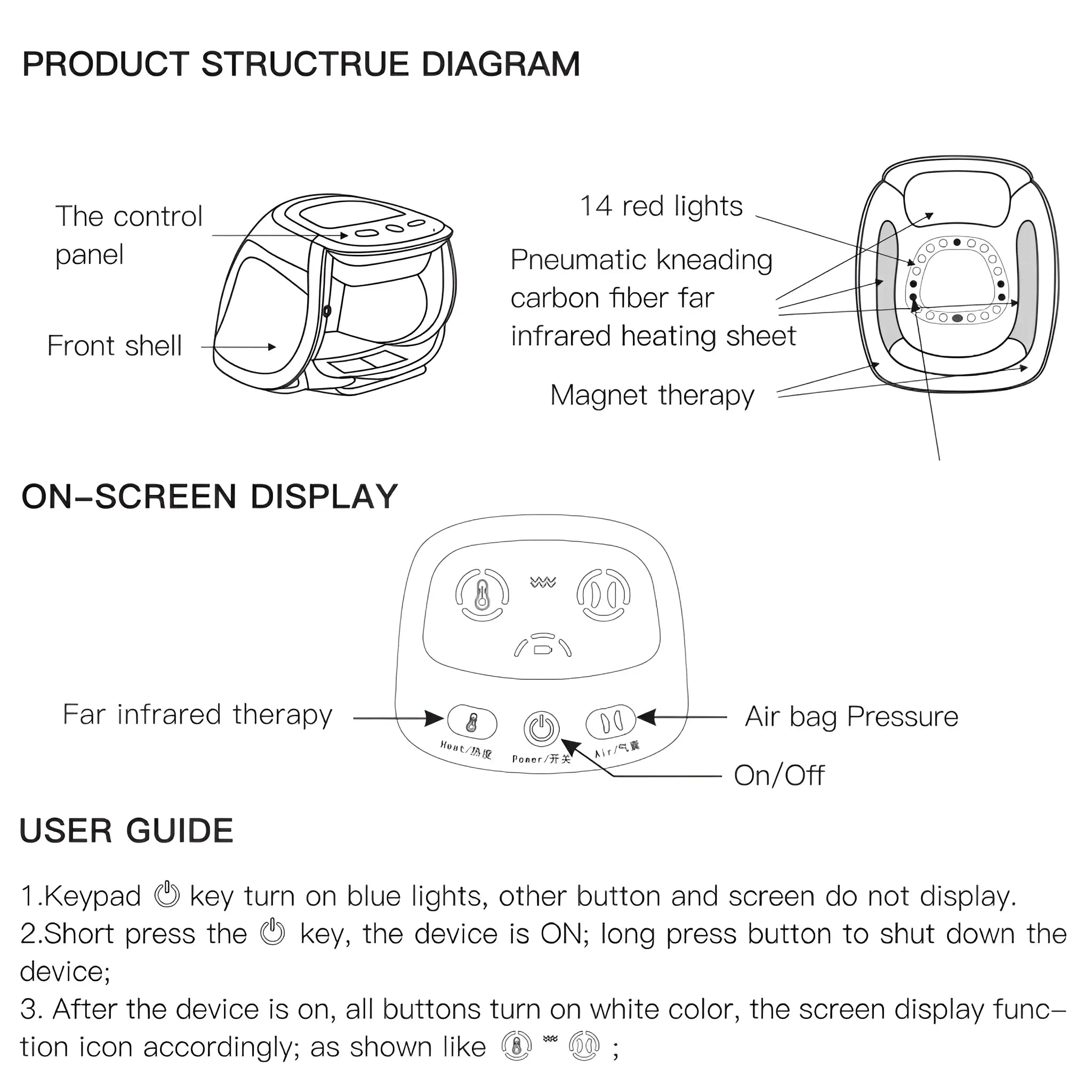 Red Light Electric Knee Massager - onlinemegasale.com