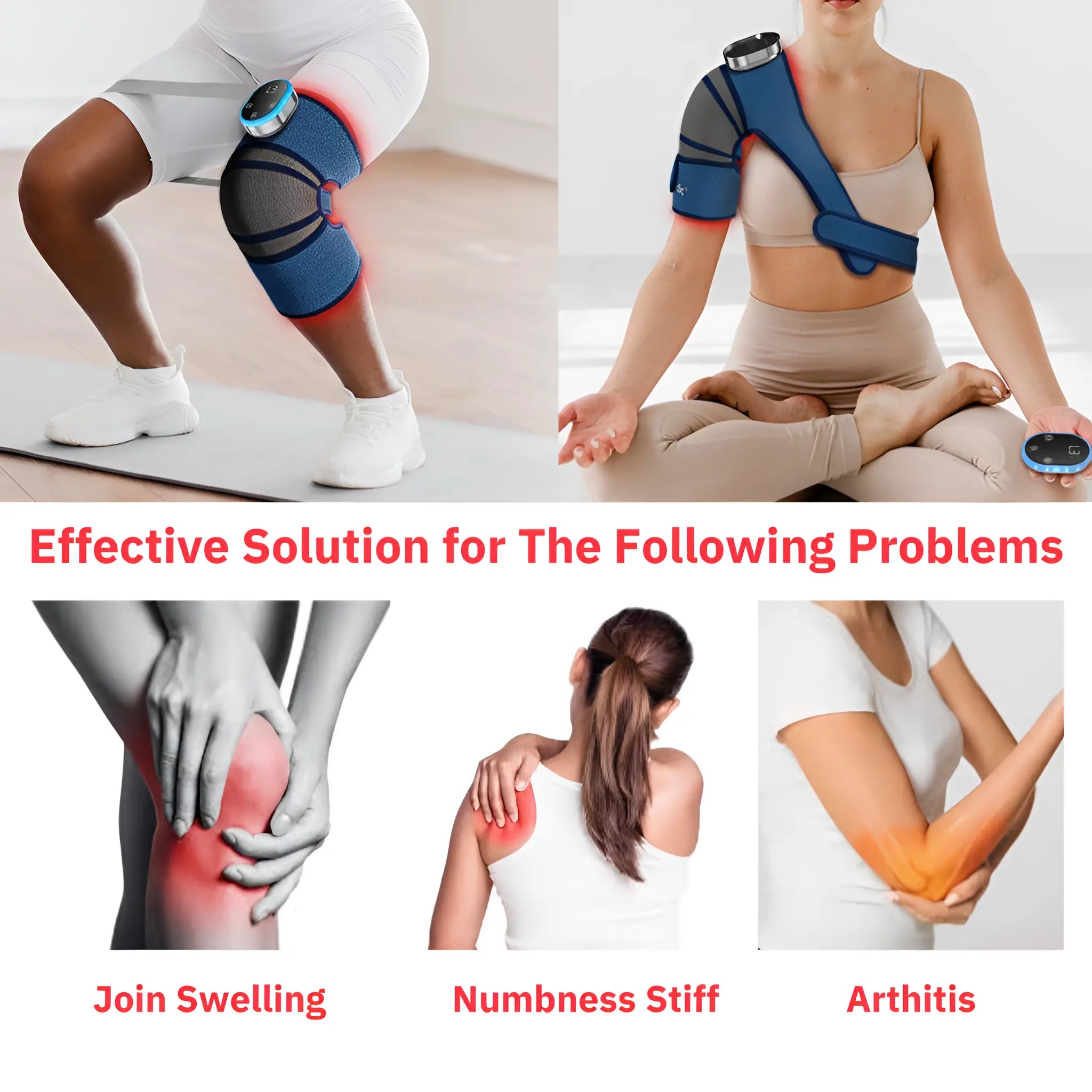 Infrared Knee Massager with Heating and Vibration for Knee Pain and Arthritis - onlinemegasale.com