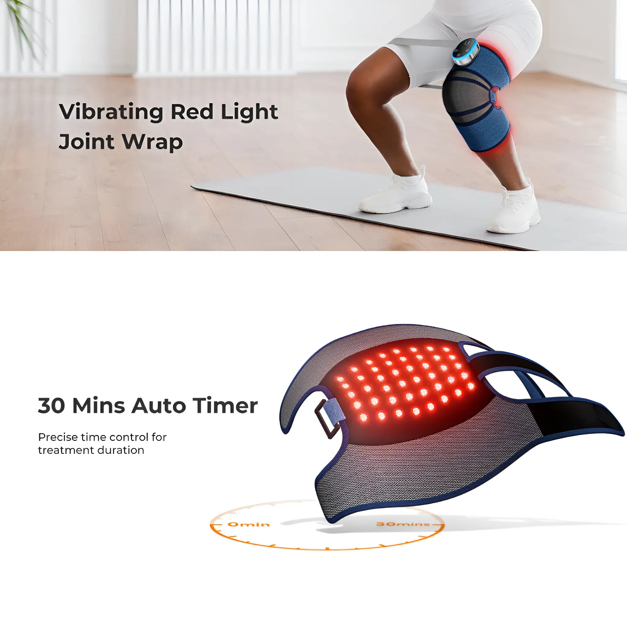 Infrared Knee Massager with Heating and Vibration for Knee Pain and Arthritis - onlinemegasale.com