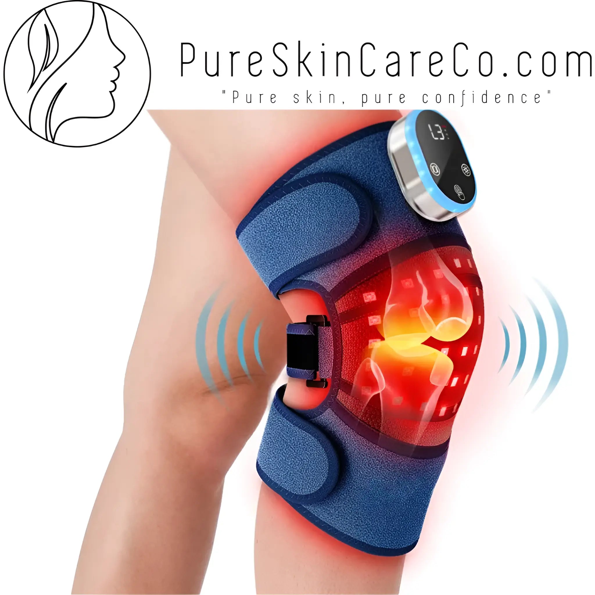 Infrared Knee Massager with Heating and Vibration for Knee Pain and Arthritis - onlinemegasale.com