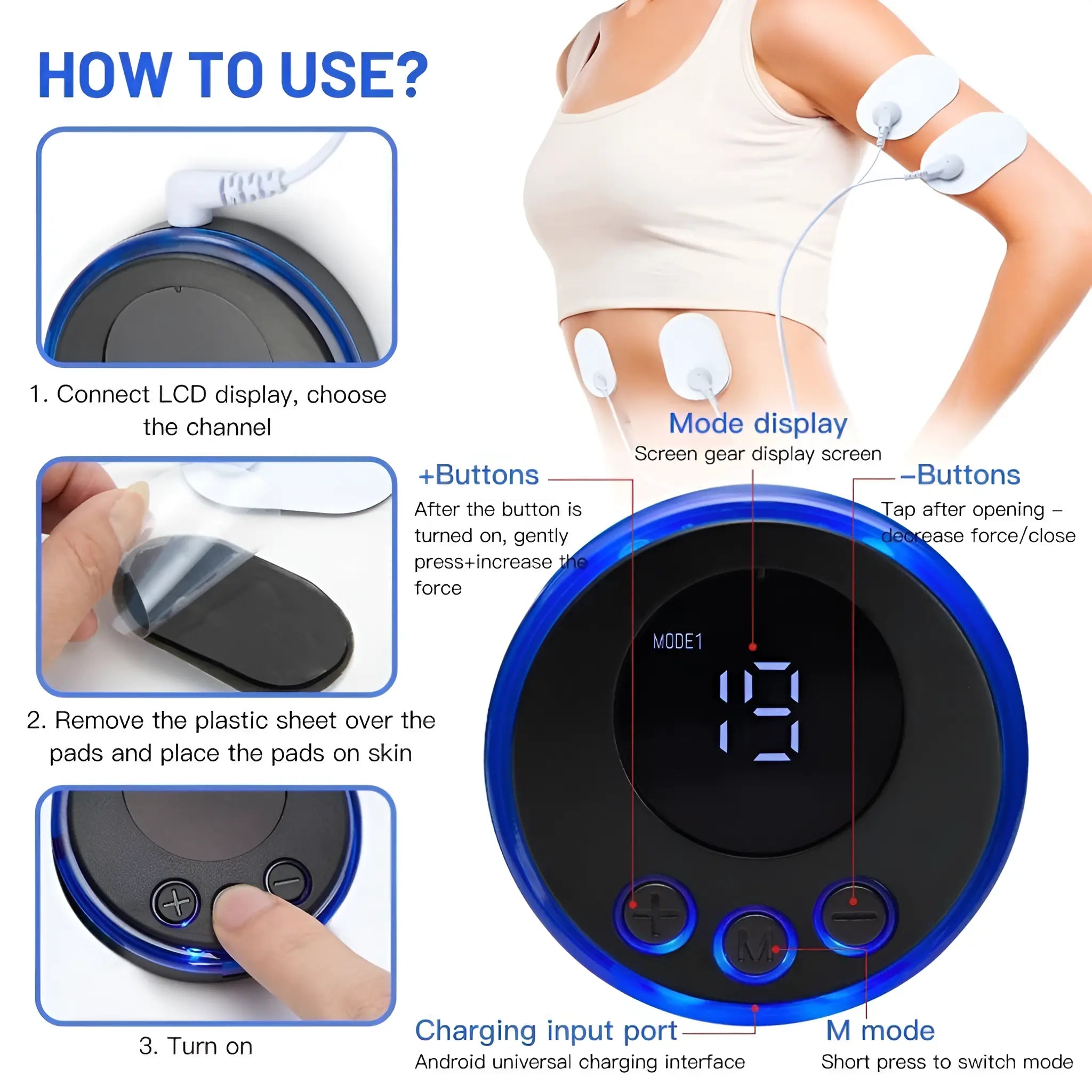 Ems Facial Massager Microcurrent Muscle Stimulator - onlinemegasale.com