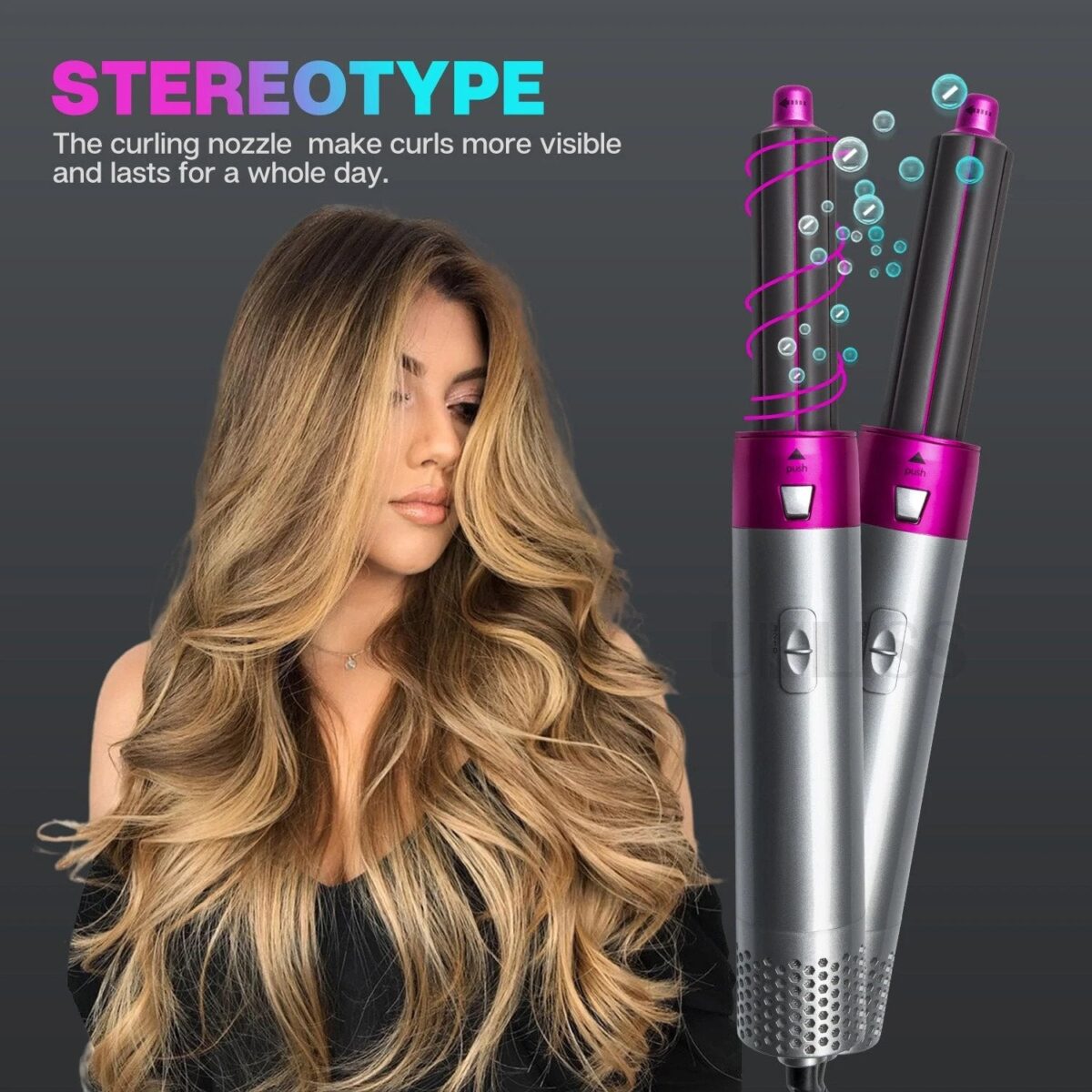 5 in 1 Professional Multifunctional Airwrap Hair Styling Tool By The Bargain Town - onlinemegasale.com