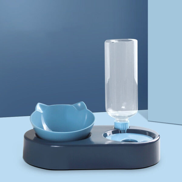 Pet Food Feeding Bowl Drinking Fountain Automatic Feeder Multifunction Bowl