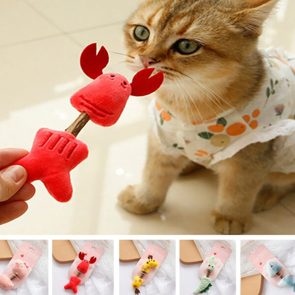 Plush Interactive Stuffed Cat Toy Molar Stick