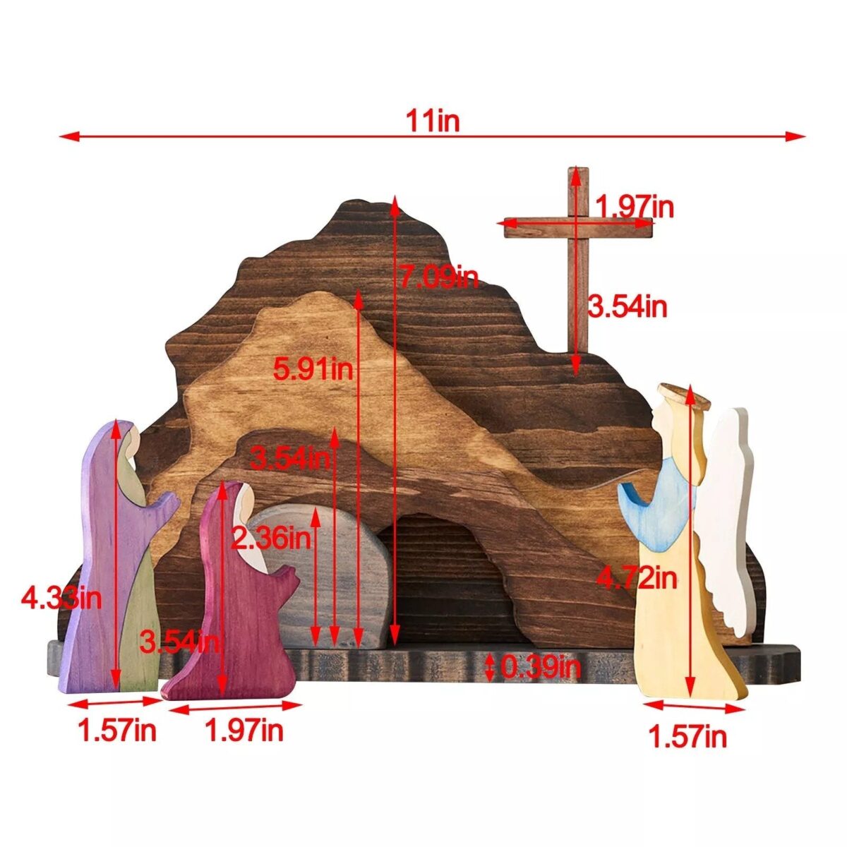 Easter Scene Wooden Decoration - onlinemegasale.com