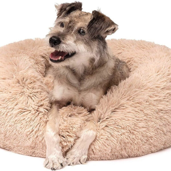 Dog Cat Soft Fluffy Calming Cushion Bed