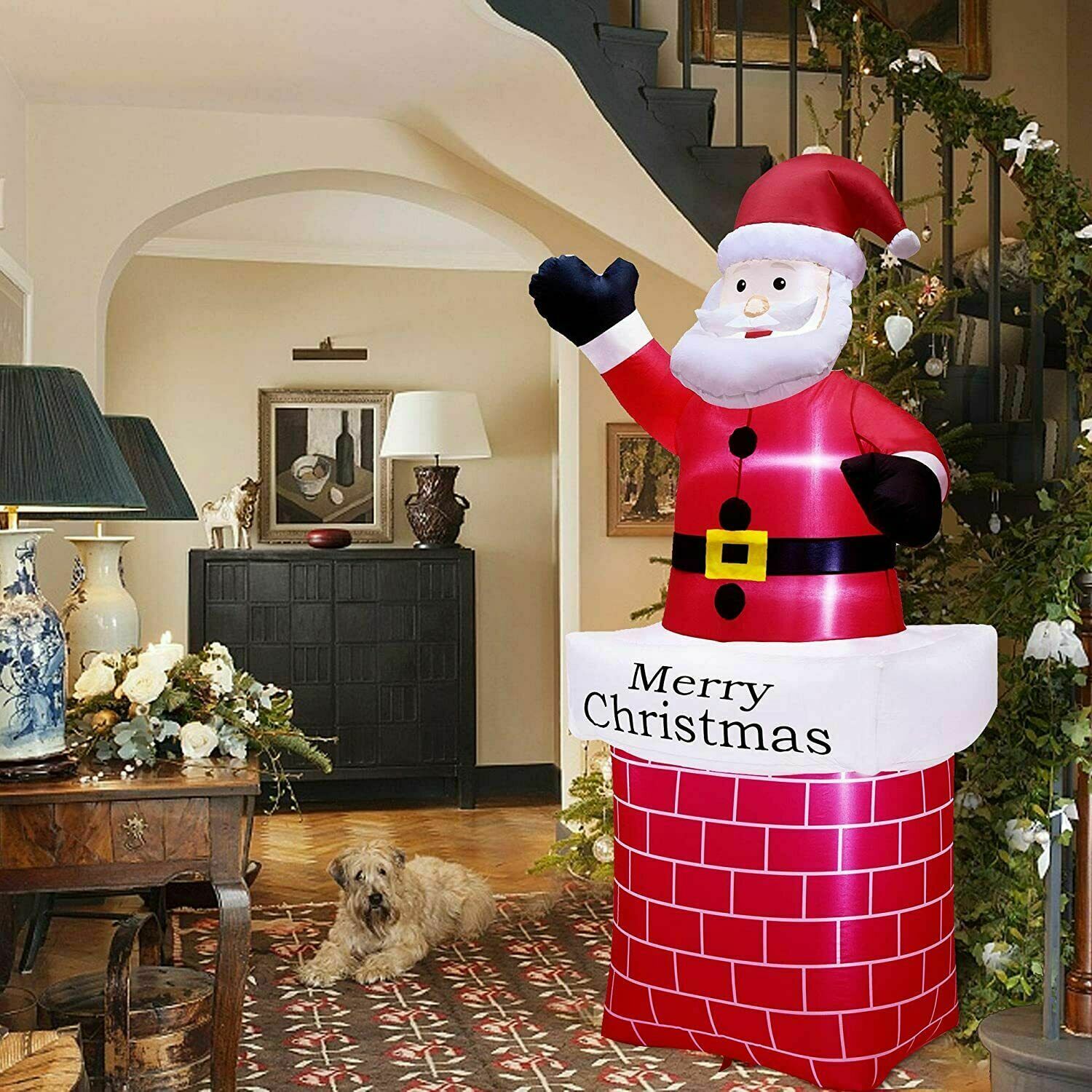 7Ft Inflatable Christmas Santa Claus & 4FT Snowman Xmas Decoration LED Lights Holiday Blow Up - onlinemegasale.com 7Ft Inflatable Christmas Santa Claus & 4FT Snowman Xmas Decoration LED Lights Holiday Blow Up - onlinemegasale.com