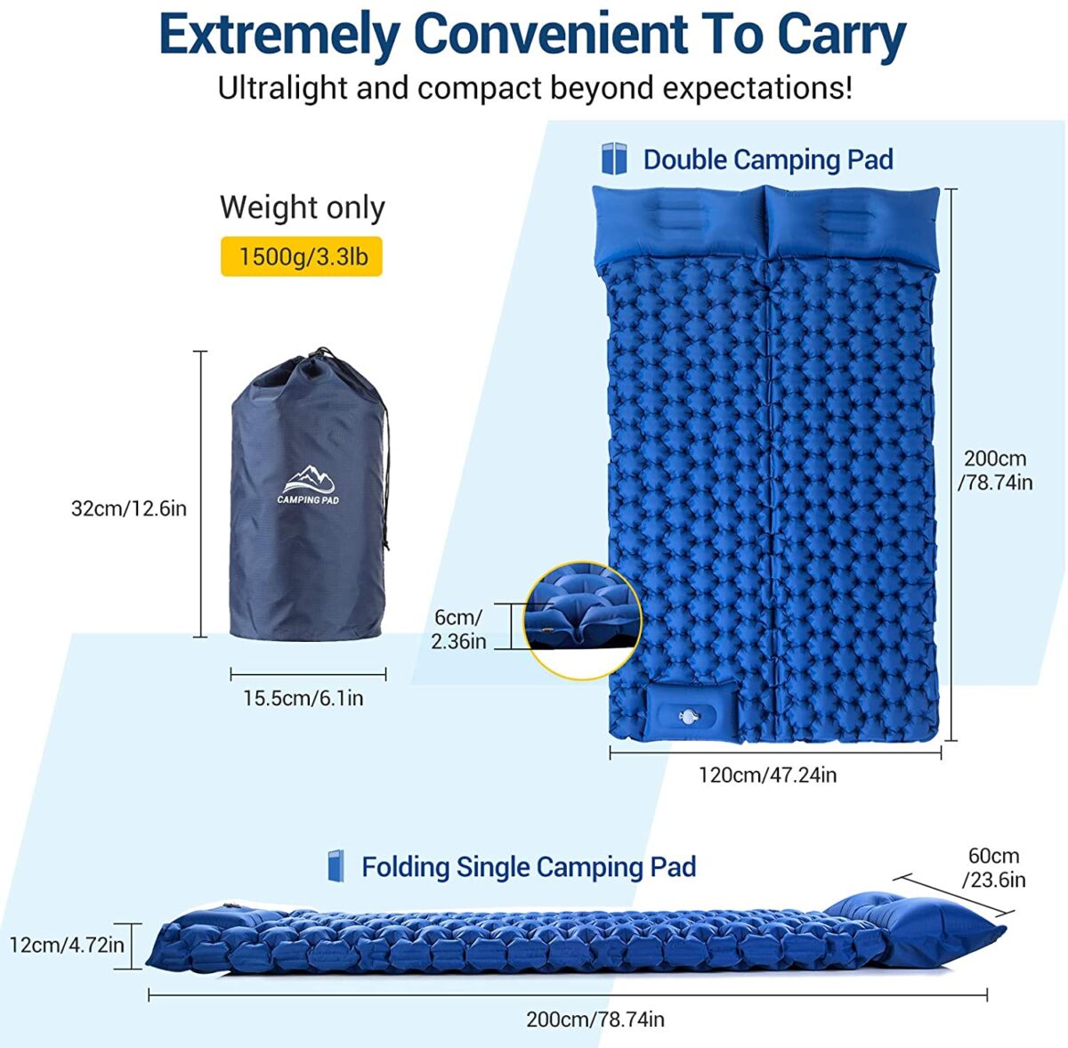 Camping Mat Comfy™ - #2021 Upgraded Sleeping Pad Camping Mattress - onlinemegasale.com