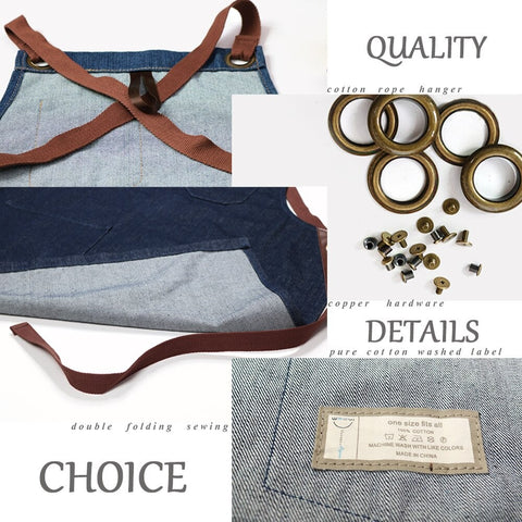 Denim Kitchen Apron - onlinemegasale.com