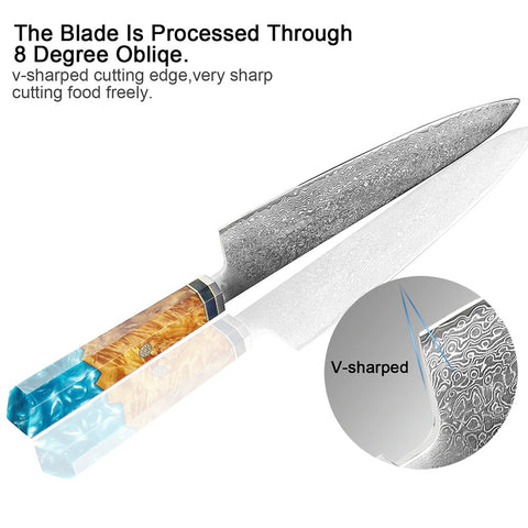 Makito Damascus Steel Knife Set - onlinemegasale.com