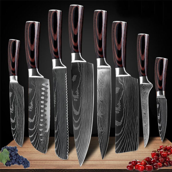 8 pc Kitchen Knife Set - Stainless Steel Professional Chef Knife Set by Shushaku™