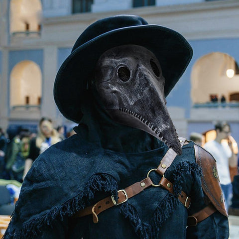 Black Plague Doctor Halloween Costume - onlinemegasale.com