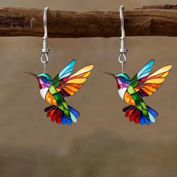 Colorful Hummingbird Earrings
