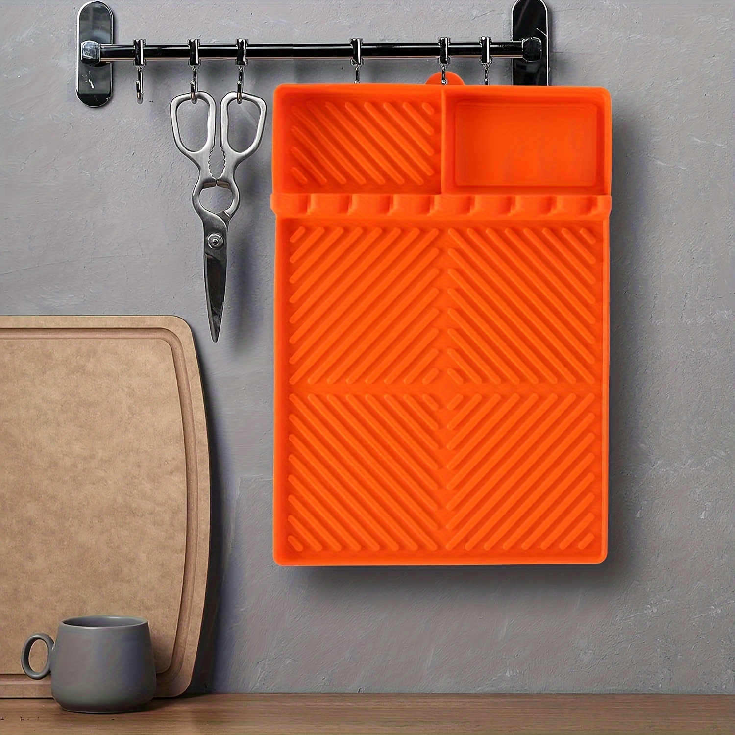 Silicone Grill Mat with Spatula Mat & BBQ Caddy - onlinemegasale.com