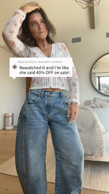 Mid-Rise Barrel Jeans (BUY 2 Free Shipping) - onlinemegasale.com undefined