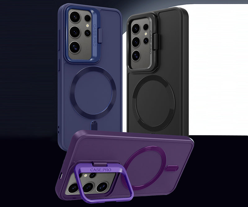 Samsung Magsafe Series | Multifunctional Stand Frosted Mobile Phone Case - onlinemegasale.com