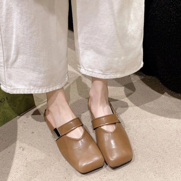 Square Toe Flats Slip-Ons