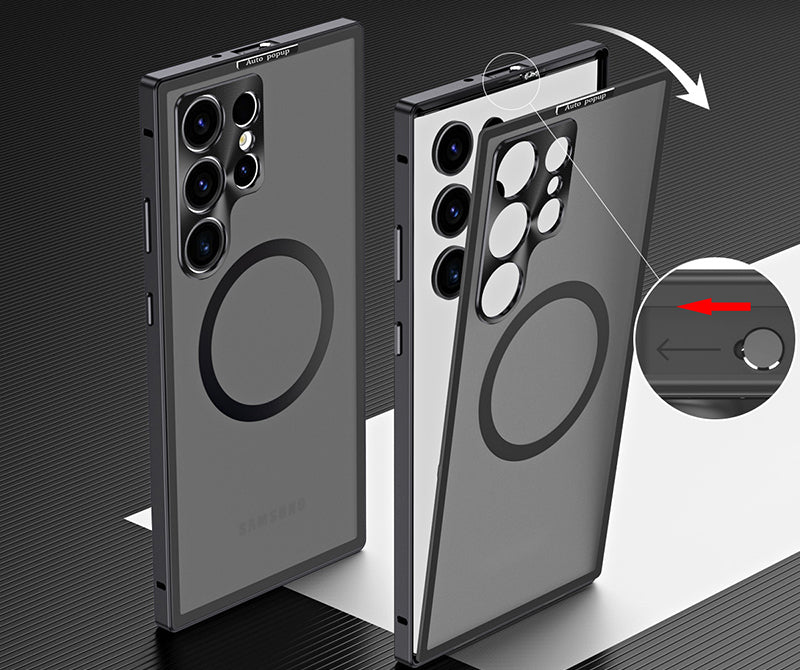 Samsung Magsafe Series | Metal Frame Frosted Glass Phone Case - onlinemegasale.com Samsung Magsafe Series | Metal Frame Frosted Glass Phone Case - onlinemegasale.com