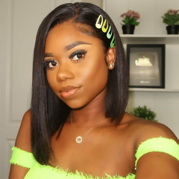 Cranberry Straight Lace Front Bob Wigs Short Brazilian Human Hair Wigs For Black Women