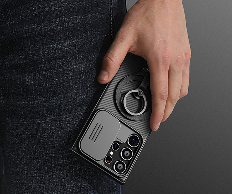 Samsung Magsafe Series | Lens Sliding Window Frosted Mobile Phone Case - onlinemegasale.com