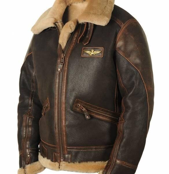 Pilot leather jacket-made of sheepskin