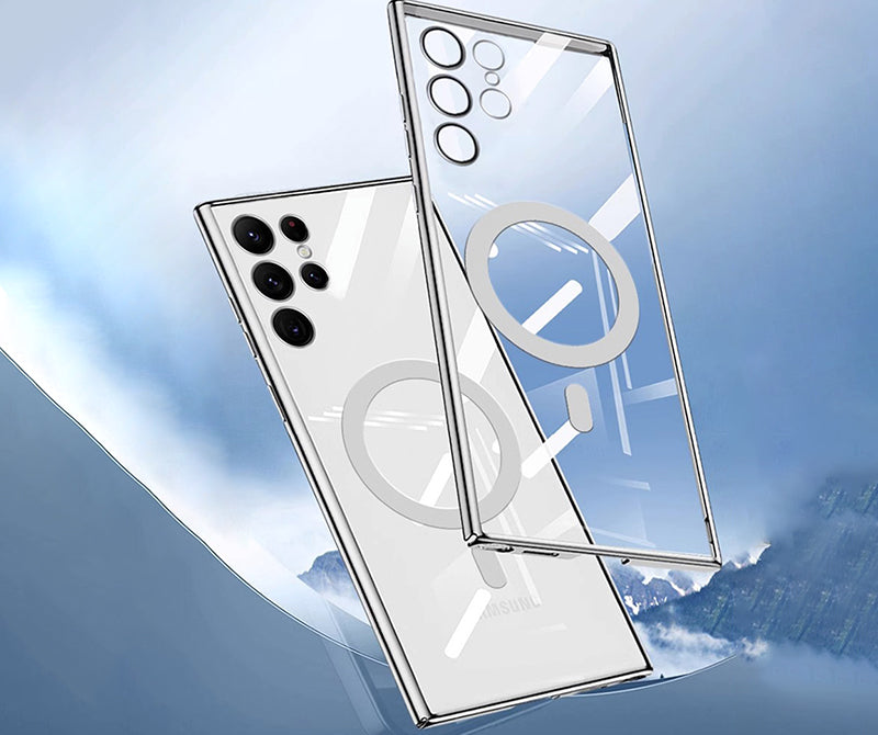 Samsung Magsafe Series | Transparent Electroplating Mobile Phone Case - onlinemegasale.com