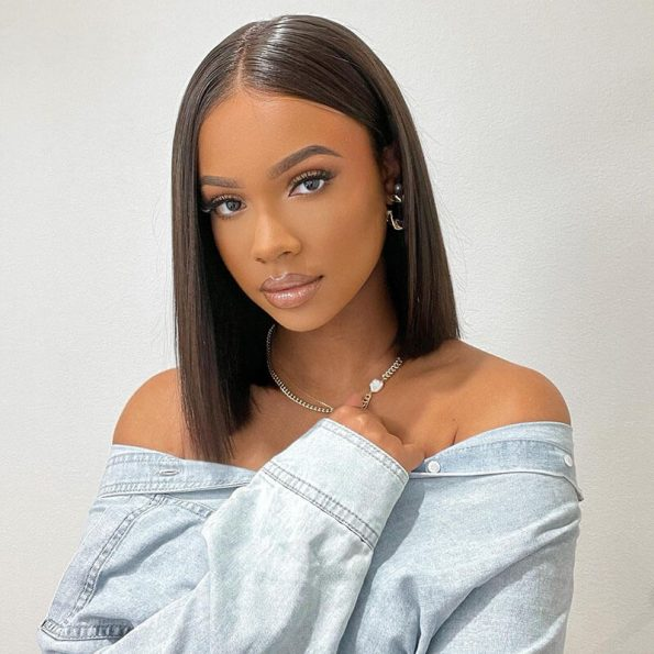 Cranberry Bob Wigs Straight Hair 2x6 Short Bob Wigs Human Hair 150 Density Lace Wigs