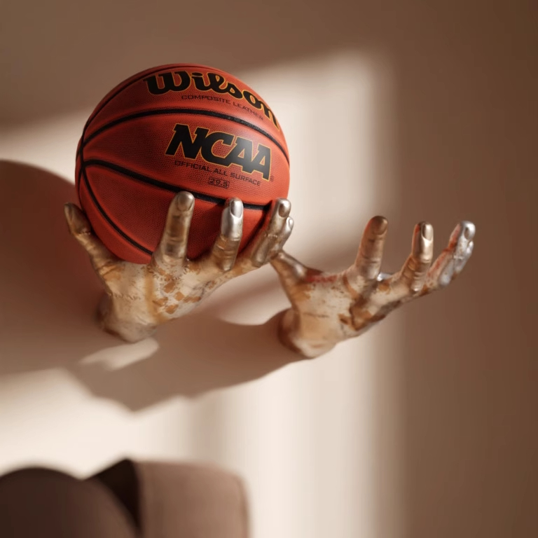 Volleyball, basketball, football, ball support stand base collection interior decoration - onlinemegasale.com