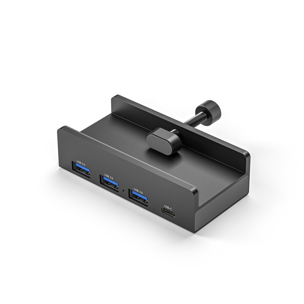 6-IN-1 Black Clip Dock 5Gbps USB 3.0 HUB Aluminum Alloy External Multi USB Splitter Adapter for Laptop Desktop - onlinemegasale.com