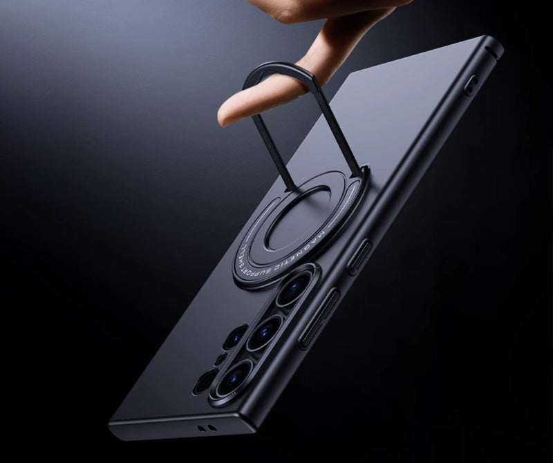 Samsung Magsafe Series | Frosted Folding Stand Mobile Phone Case - onlinemegasale.com