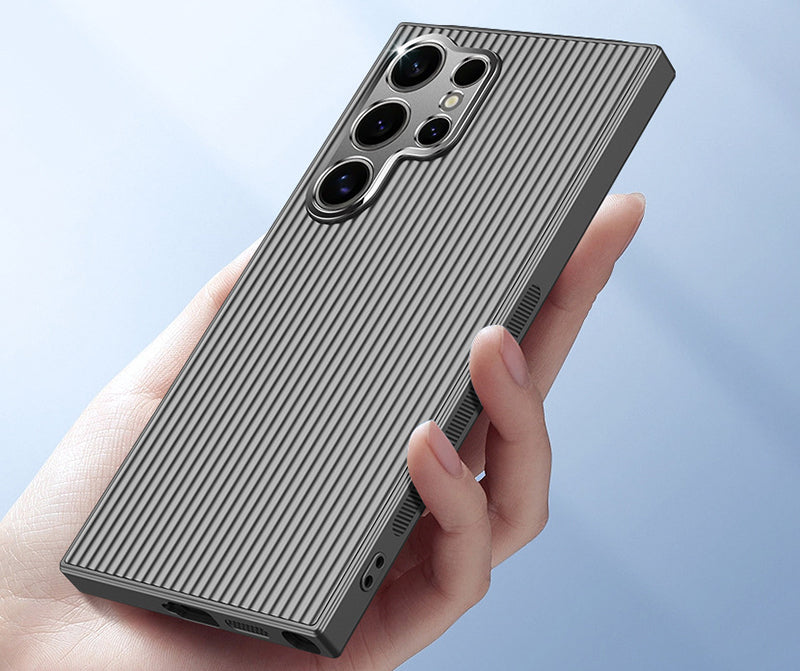 Samsung Series | Anti-Slip Striped Phone Case - onlinemegasale.com