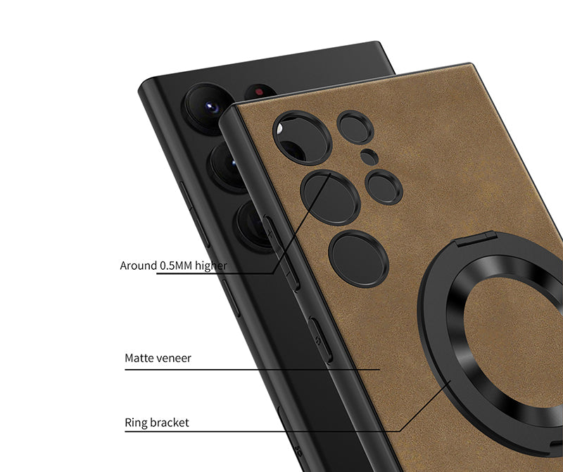 Samsung Magsafe Series | Ring Frosted Leather Case - onlinemegasale.com Samsung Magsafe Series | Ring Frosted Leather Case - onlinemegasale.com