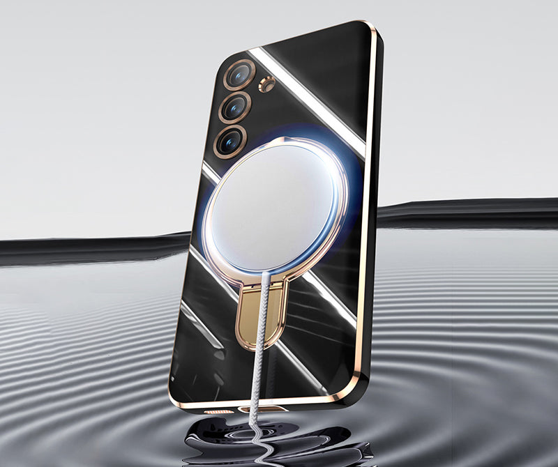 Samsung Magsafe Series | Electroplated Magnetic Ring Mobile Phone Case - onlinemegasale.com
