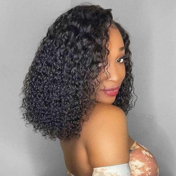 Cranberry Curly Lace Front Bob Wigs Short Indian Human Hair Wigs For Black Women