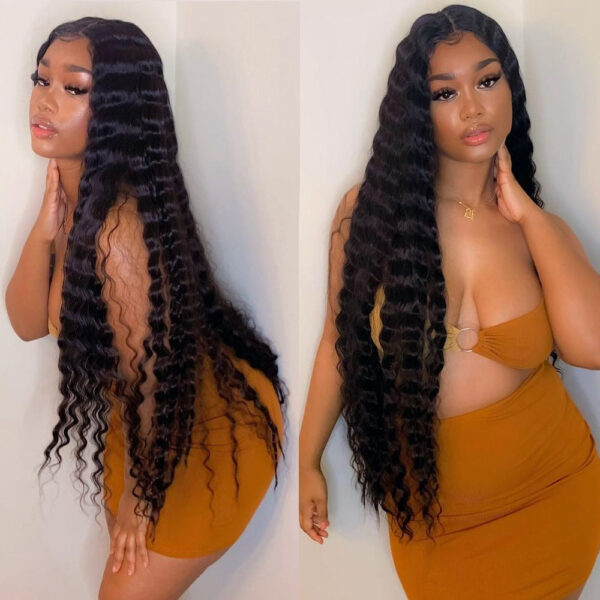 Cranberry 12A HD Lace 4X4 Loose Deep Wave Virgin Hair Long Transparent Pre-plucked Wig