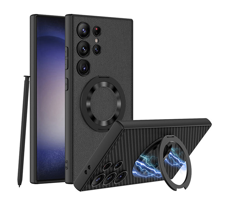 Samsung Magsafe Series | Swivel Ring Leather Case - onlinemegasale.com Samsung Magsafe Series | Swivel Ring Leather Case - onlinemegasale.com