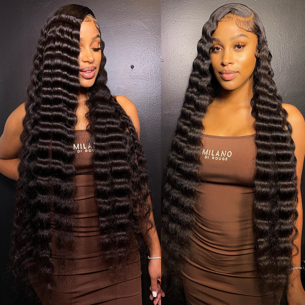 0930-loosedeep 12A Cranberry Loose Deep Wave Upgraded 13X4 Real HD Swiss Lace Frontal Wig - onlinemegasale.com