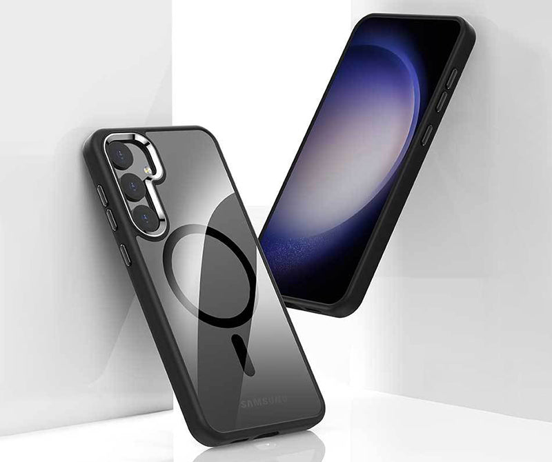 Samsung Magsafe Series | Metal Lens Ring Transparent Mobile Phone Case - onlinemegasale.com Samsung Magsafe Series | Metal Lens Ring Transparent Mobile Phone Case - onlinemegasale.com