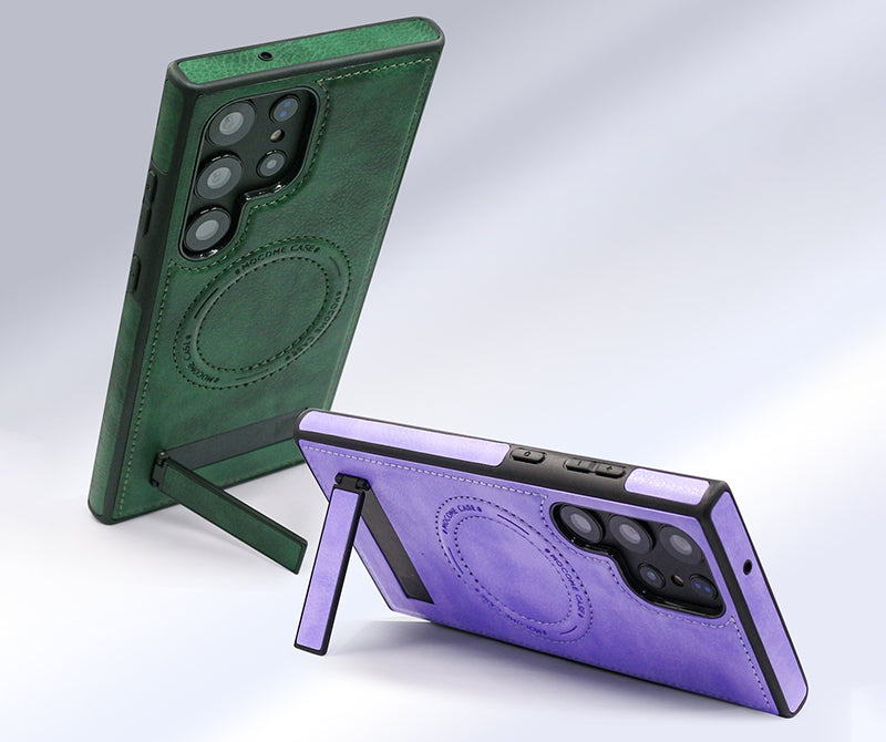 Samsung Magsafe Series | Business Magsafe Leather Case with Stand - onlinemegasale.com