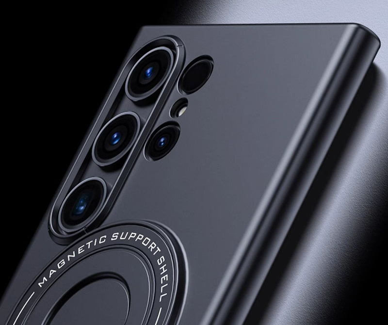 Samsung Magsafe Series | Frosted Folding Stand Mobile Phone Case - onlinemegasale.com